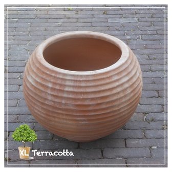 sfera rigata ribbelpot terracotta