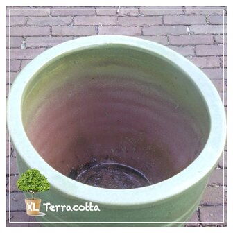 geglazuurde groene terracottapot