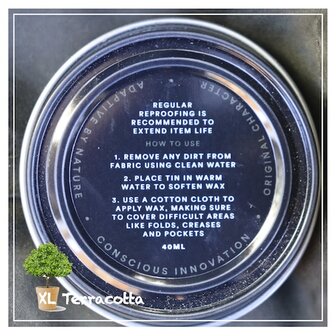 reproofing-Halley Stevensons-original wax-xlterracotta.nl