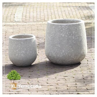 xlterracotta-set vazen-wit-atlantis