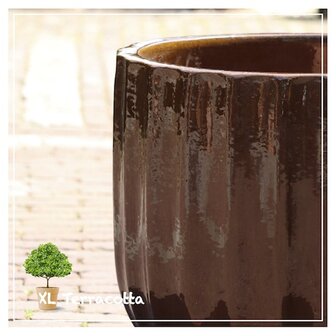 buitenpot-geribbeld-mosterdbruin-53cm.
