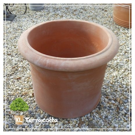 terracotta cylinderpot 62 cm.