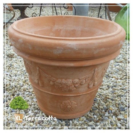 XL terracotta Garland pot 60 cm.