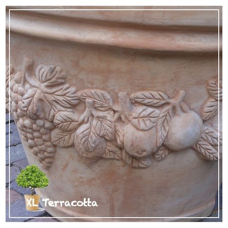 Festonato terracotta muur pot