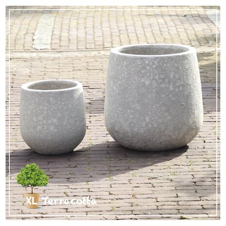 xlterracotta-set vazen-wit-atlantis