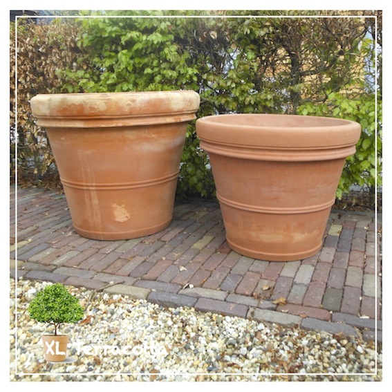 Uitlijnen Lol zoon XL Terracotta pot Rim 80 cm. - XL Terracotta